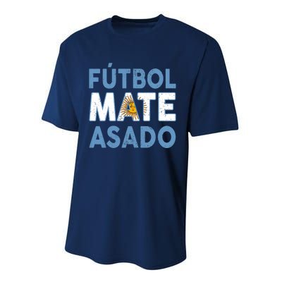 Argentina Flag Futbol Mate Asado Argentinian Pride Performance Sprint T-Shirt