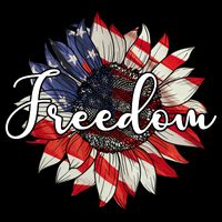 American Flag Freedom Sunflower Independence Day Doggie Tank