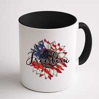American Flag Freedom Sunflower Independence Day Mug