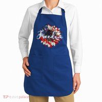 American Flag Freedom Sunflower Independence Day Apron