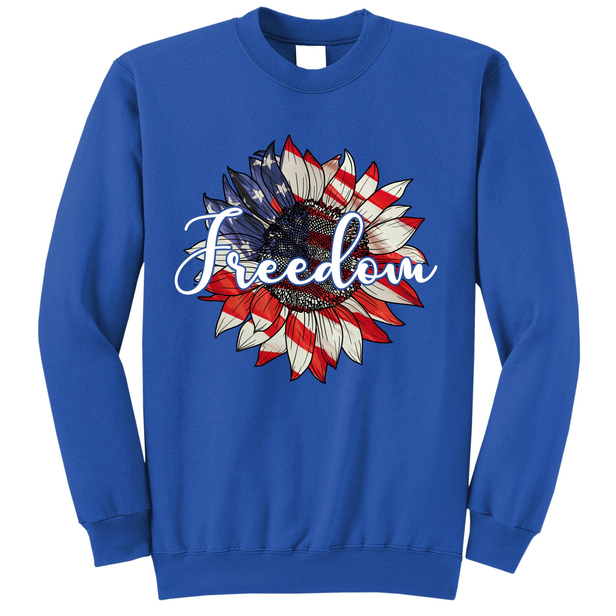 American Flag Freedom Sunflower Independence Day Sweatshirt