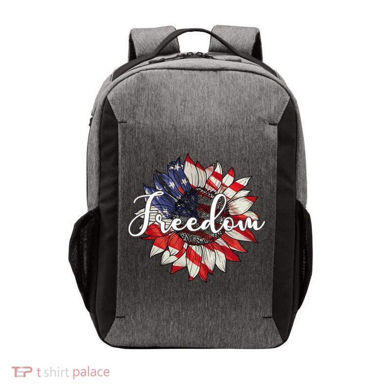 American Flag Freedom Sunflower Independence Day Vector Backpack