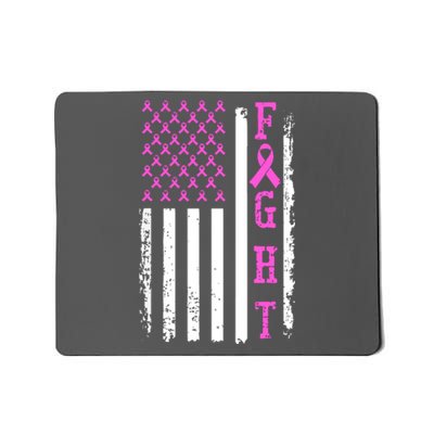 American Flag Fight Breast Cancer Awareness Gifts Mousepad