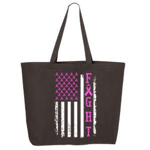 American Flag Fight Breast Cancer Awareness Gifts 25L Jumbo Tote