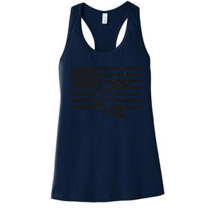 American Flag Fishing Apparel Fishing Gift Women's Racerback Tank