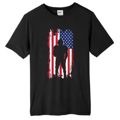 America Football Flag Tall Fusion ChromaSoft Performance T-Shirt