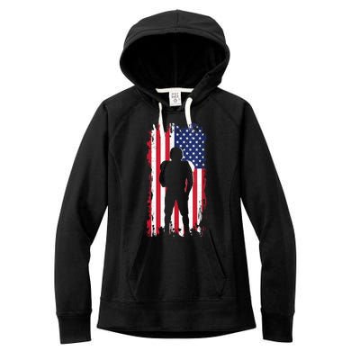 America Football Flag Women's Fleece Hoodie