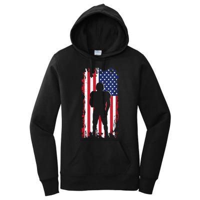 America Football Flag Women's Pullover Hoodie