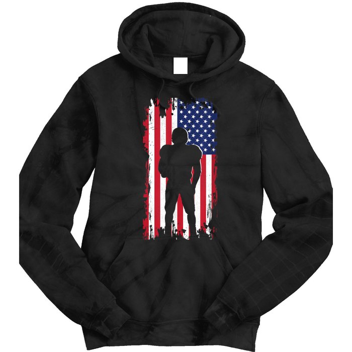 America Football Flag Tie Dye Hoodie