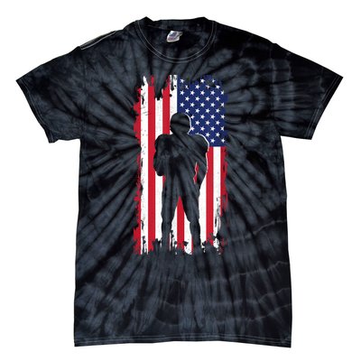 America Football Flag Tie-Dye T-Shirt