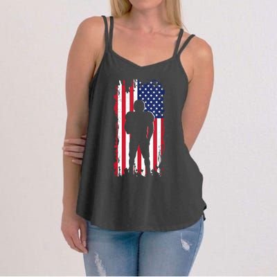 America Football Flag Women's Strappy Tank