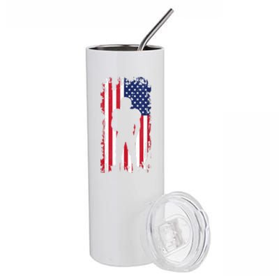 America Football Flag Stainless Steel Tumbler