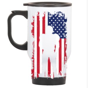 America Football Flag Stainless Steel Travel Mug