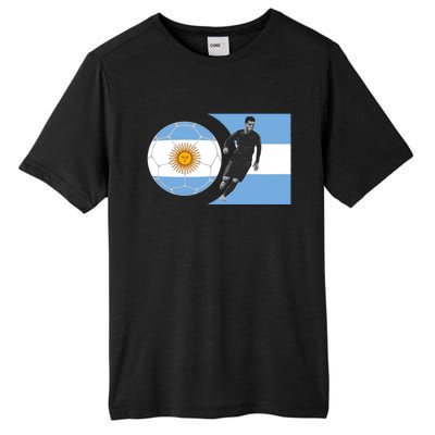 Argentina Flag Football Player World Game Winner Soccer Team Gift Tall Fusion ChromaSoft Performance T-Shirt