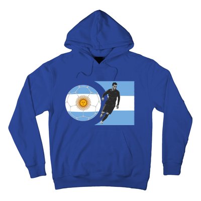 Argentina Flag Football Player World Game Winner Soccer Team Gift Hoodie