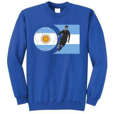 Argentina Flag Football Player World Game Winner Soccer Team Gift Sweatshirt