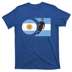 Argentina Flag Football Player World Game Winner Soccer Team Gift T-Shirt