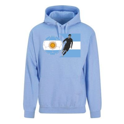 Argentina Flag Football Player World Game Winner Soccer Team Gift Unisex Surf Hoodie