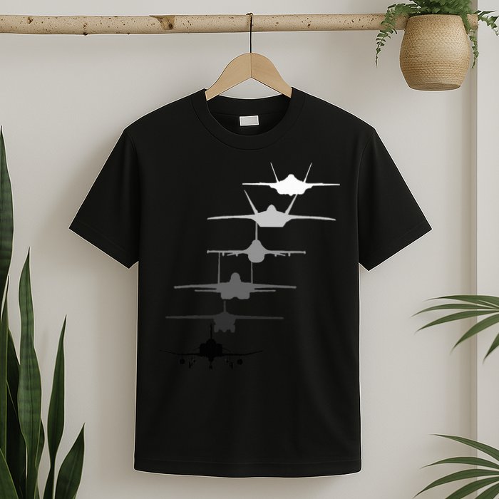 Air Force Fighter Jets F4 F111 F15 F16 F22 F35  T-Shirt