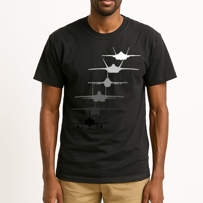 Air Force Fighter Jets F4 F111 F15 F16 F22 F35  Tall T-Shirt