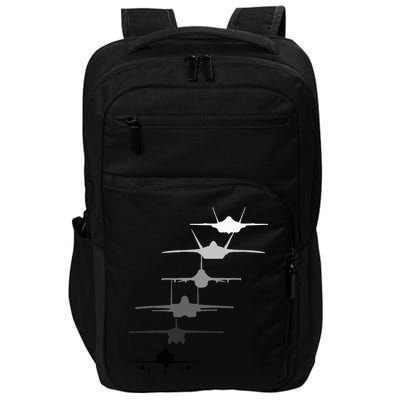 Air Force Fighter Jets F4 F111 F15 F16 F22 F35  Impact Tech Backpack