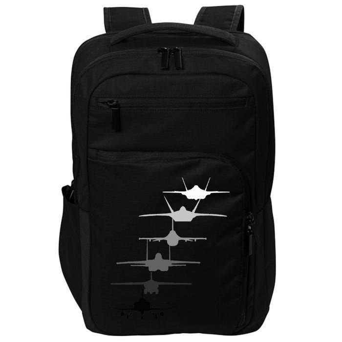 Air Force Fighter Jets F4 F111 F15 F16 F22 F35  Impact Tech Backpack