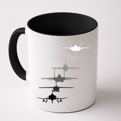 Air Force Fighter Jets F4 F111 F15 F16 F22 F35  Mug