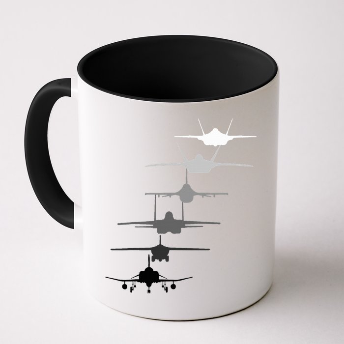Air Force Fighter Jets F4 F111 F15 F16 F22 F35  Mug