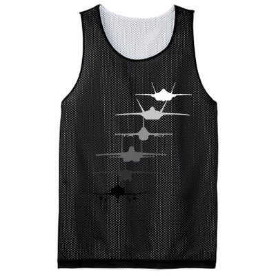 Air Force Fighter Jets F4 F111 F15 F16 F22 F35  Mesh Reversible Basketball Jersey Tank