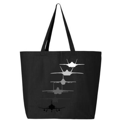 Air Force Fighter Jets F4 F111 F15 F16 F22 F35  25L Jumbo Tote