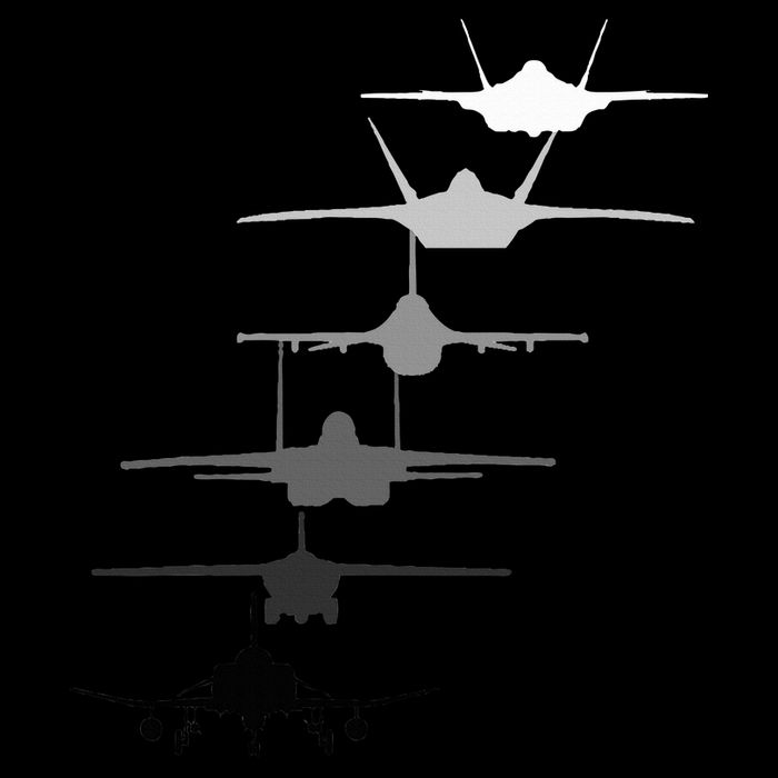 Air Force Fighter Jets F4 F111 F15 F16 F22 F35  Toddler T-Shirt