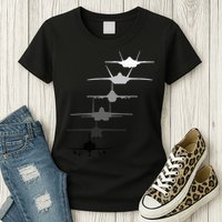 Air Force Fighter Jets F4 F111 F15 F16 F22 F35  Womens T-Shirt