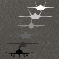 Air Force Fighter Jets F4 F111 F15 F16 F22 F35  Cotton Canvas Backpack