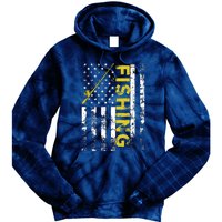 American Flag Fishing Rod USA Patriotic Hoodie Tie Dye Hoodie