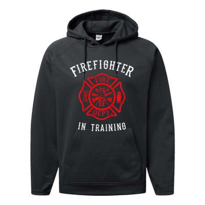 Adorable Firefighter for Little Heroes Performance Fleece Hoodie