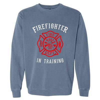 Adorable Firefighter for Little Heroes Garment-Dyed Sweatshirt