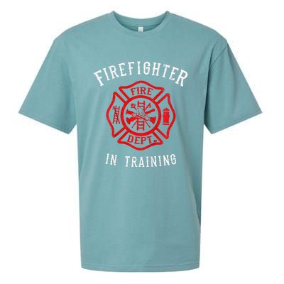 Adorable Firefighter for Little Heroes Sueded Cloud Jersey T-Shirt