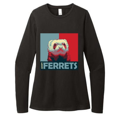 Adopt Ferrets Ferret Costume Ferret Plushie Gift Womens CVC Long Sleeve Shirt