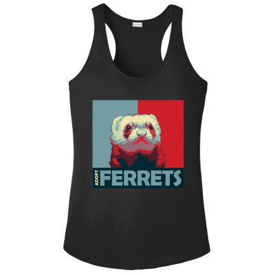 Adopt Ferrets Ferret Costume Ferret Plushie Gift Ladies PosiCharge Competitor Racerback Tank