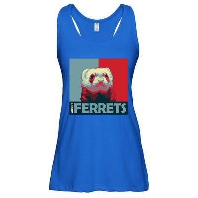 Adopt Ferrets Ferret Costume Ferret Plushie Gift Ladies Essential Flowy Tank