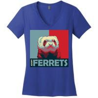 Adopt Ferrets Ferret Costume Ferret Plushie Gift Women's V-Neck T-Shirt