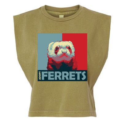 Adopt Ferrets Ferret Costume Ferret Plushie Gift Garment-Dyed Women's Muscle Tee