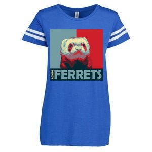 Adopt Ferrets Ferret Costume Ferret Plushie Gift Enza Ladies Jersey Football T-Shirt