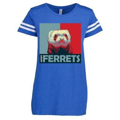 Adopt Ferrets Ferret Costume Ferret Plushie Gift Enza Ladies Jersey Football T-Shirt