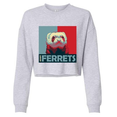 Adopt Ferrets Ferret Costume Ferret Plushie Gift Cropped Pullover Crew