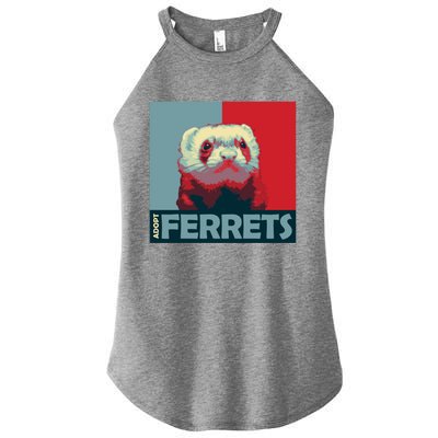 Adopt Ferrets Ferret Costume Ferret Plushie Gift Women's Perfect Tri Rocker Tank