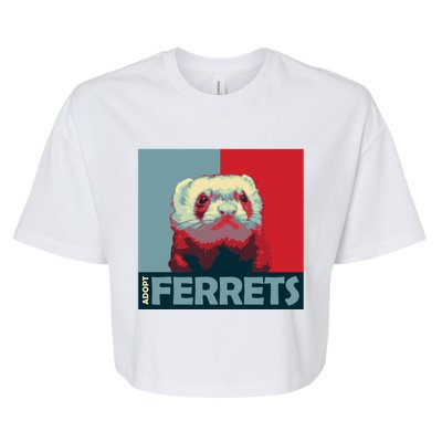 Adopt Ferrets Ferret Costume Ferret Plushie Gift Bella+Canvas Jersey Crop Tee