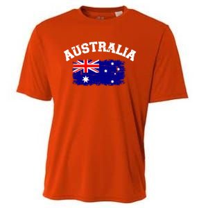 Australia Flag Funny Gift Cooling Performance Crew T-Shirt