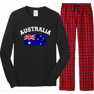 Australia Flag Funny Gift Long Sleeve Pajama Set