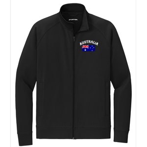 Australia Flag Funny Gift Stretch Full-Zip Cadet Jacket